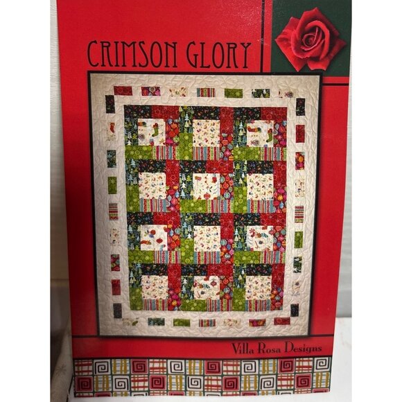 Quilt Kit Crimson Glory By Villa Rosa Designs With Fabric Bundle - Picture 2 of 6